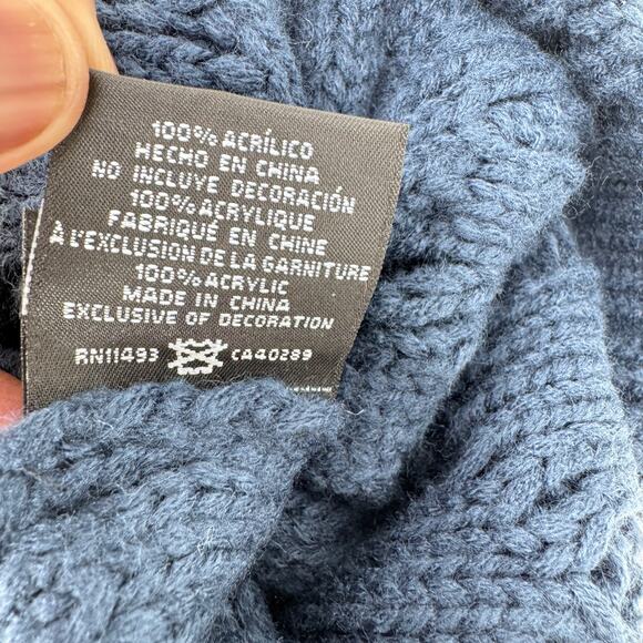 New Era College Seattle Seahawks Toasty Cuffed Knit‎ Hat with Pom Navy Womens OS - Picture 5 of 6